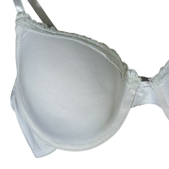 Kathy Ireland Intimates Lace Underwire Bra Womens 34C White Romantic - Picture 3 of 5